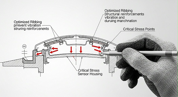 薄壁力矩传感器外壳CNC精密加工_公差_0_001mm_振动-图5